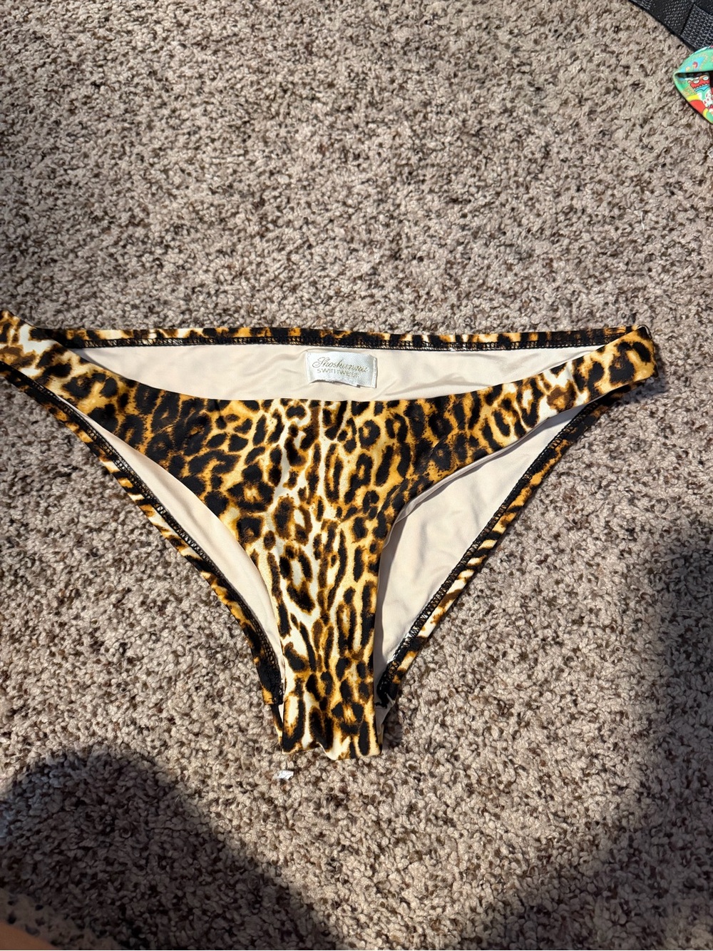 Shoshanna Leopard-Print Bikini Bottom in Brown and Black